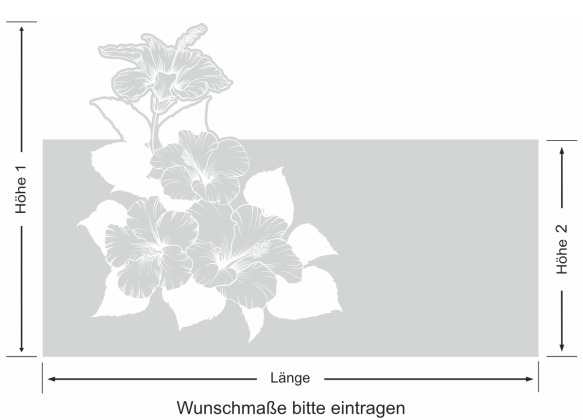 Preview: Sichtschutz Hibiskusblüten Preview: Sichtschutz Hibiskusblüten
