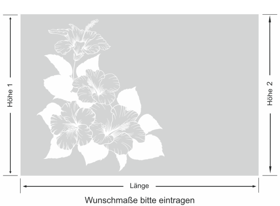 Preview: Sichtschutz Hibiskusblüten Preview: Sichtschutz Hibiskusblüten