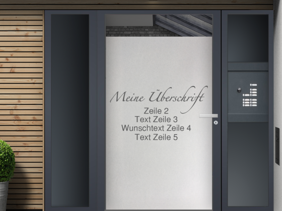 Preview: Sichtschutzfolie mit freier Texteingabe - Ansicht Farbauswahl
