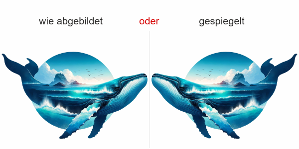 Preview: Fenstertattoo Wal mit Insel am Horizont