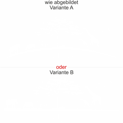 Fensteraufkleber Afrika - Ansicht Ausrichtung - Variante und Farbauswahl