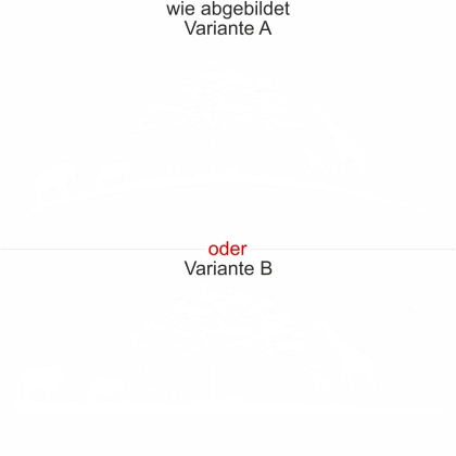 Fensteraufkleber Afrika - Ansicht Ausrichtung - Variante und Farbauswahl