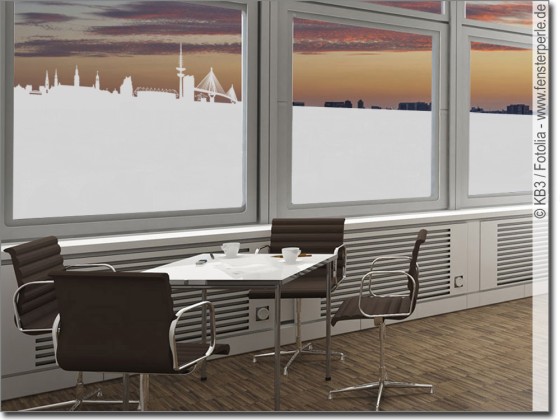 Preview: Sichtschutzfolie Skyline Hamburg