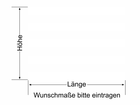 Preview: Milchglasfolie Streifen 10/10 - Ansicht Farbauswahl und Anleitung zur Größenberechnung
