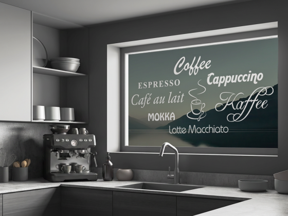 Fensteraufkleber Kaffee