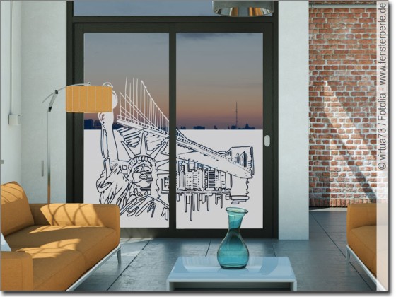 Preview: Fensterfolie Skyline und Freiheitsstatue NYC Preview: Fensterfolie Skyline und Freiheitsstatue NYC