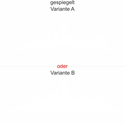 Preview: Glasdekor New York Skyline - Ansicht Ausrichtung mit Farbauswahl und Variante