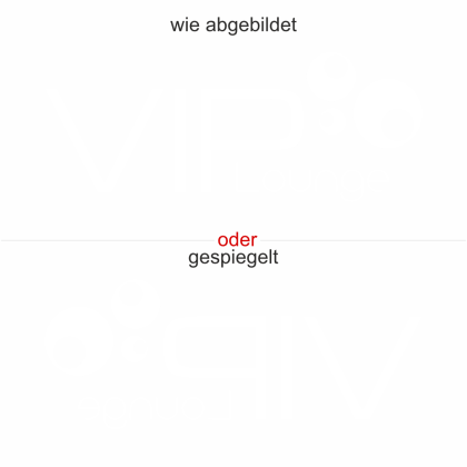 Preview: Glasmotiv VIP Lounge - Ansicht Ausrichtung mit Farbauswahl