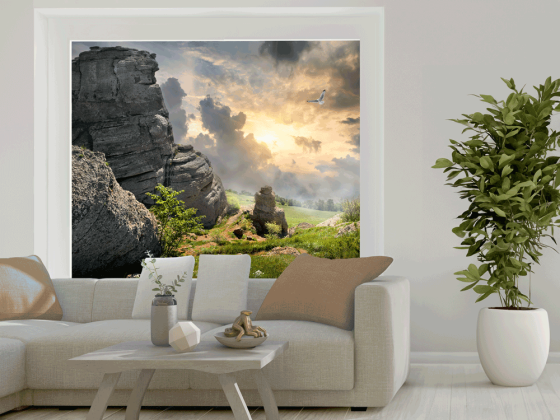 Preview: Glasprint Berg Blick Preview: Glasprint Berg Blick