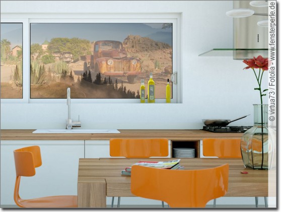 Preview: Glasbild Autowrack in Mexiko