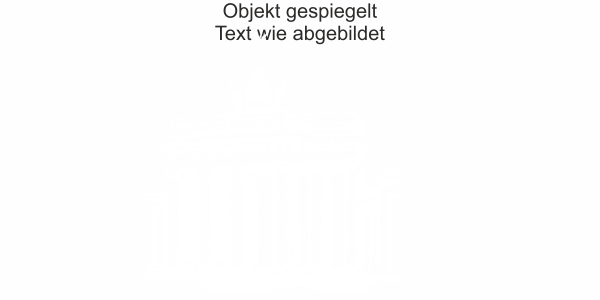 Preview: Glastattoo Brandenburger Tor - Ansicht Farbauswahl und Ausrichtung