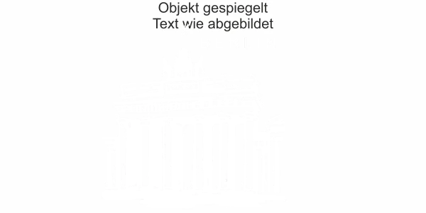 Glastattoo Brandenburger Tor - Ansicht Farbauswahl und Ausrichtung