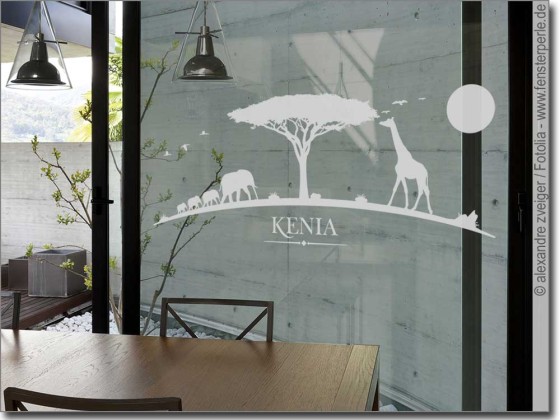 Preview: Glasaufkleber Kenia Preview: Glasaufkleber Kenia
