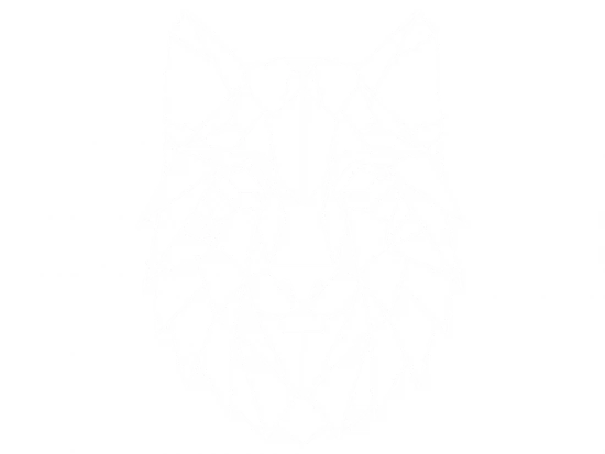 Glasdekor Origami Wolf