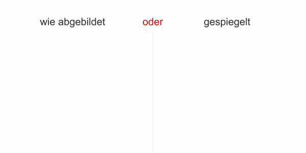 Preview: Glastattoo Einhorn - Ansicht Wunschfarbe