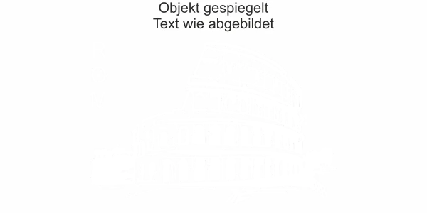 Fensterdesign Aufkleber Rom - Ansicht Ausrichtung und Farbauswahl