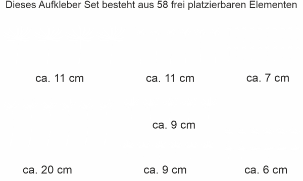 Preview: Fenstertattoo Set Pusteblume Preview: Fenstertattoo Set Pusteblume - Ansicht Wunschfarbe