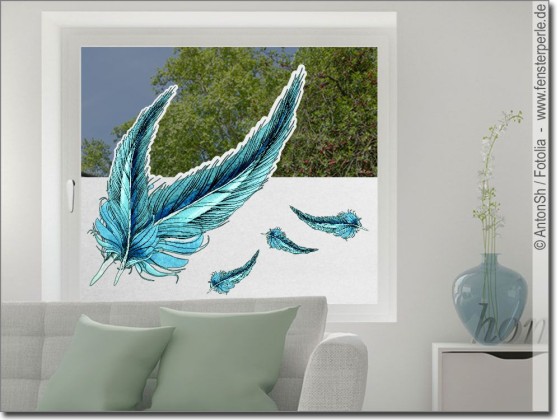 Preview: Sichtschutz Milchglasfolie Feder