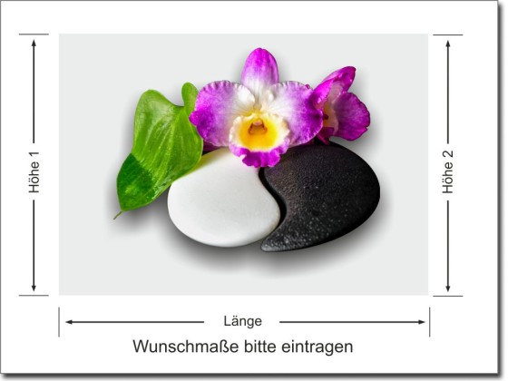Preview: Milchglasfolie Wellness Yin und Yang