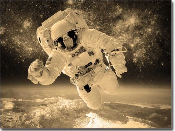 Glasbild Astronaut