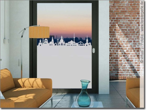 Preview: Sichtschutzfolie Skyline Dresden