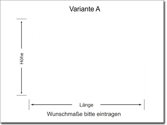 Blickschutz mit Magdeburger Skyline