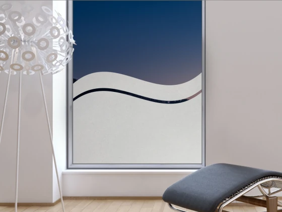 Folie als Sichtschutz für Fenster Welle