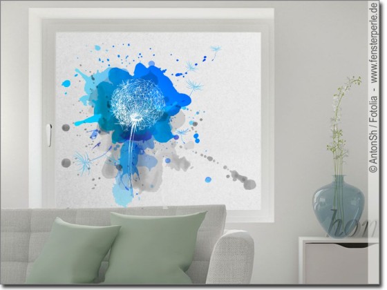 Preview: Sichtschutz Milchglasfolie Pusteblume mit Klecks Preview: Sichtschutz Milchglasfolie Pusteblume mit Klecks