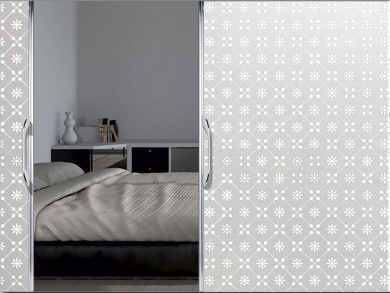 Preview: Sichtschutzfolie Musselin Optik 5 | Druck Wunschfarbe