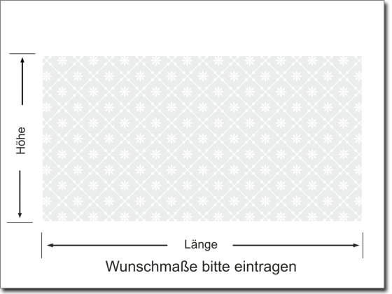 Preview: Blickdichte Milchglasfolie Musselin Optik 10 cm - bedruckt