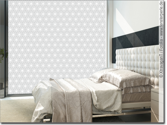 Preview: Fensterfolie Musselin Blume des Lebens 10 cm - bedruckt