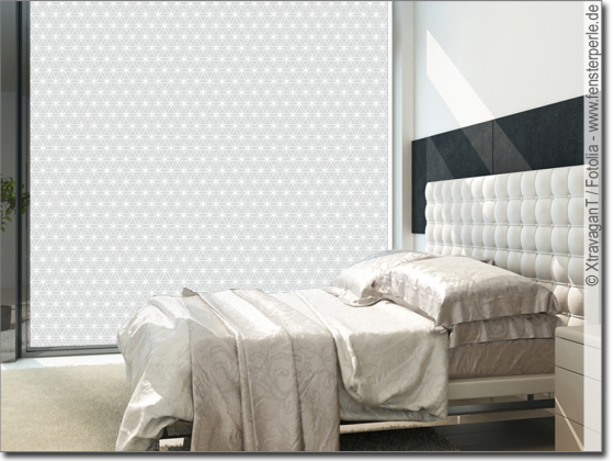 Preview: Fensterfolie Musselin Blume des Lebens 5 cm - bedruckt