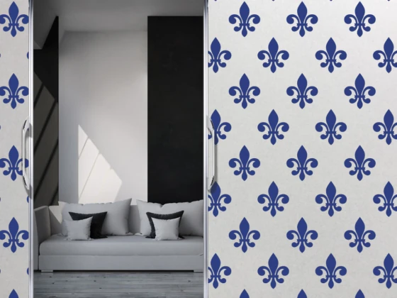 Sichtschutzfolie Fleur-de-Lis | Druck Wunschfarbe
