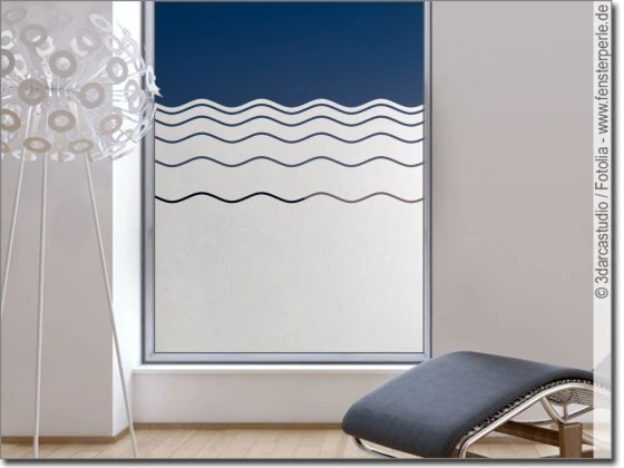 Blickschutz für Fenster mit Wellen