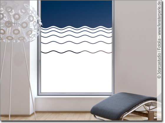 Preview: Blickschutz für Glastür mit Wellen Preview: Blickschutz für Glastür mit Wellen