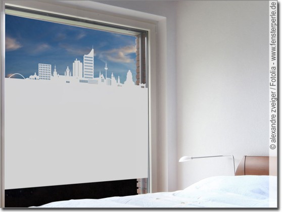 Preview: Sichtschutzfolie Skyline Leipzig