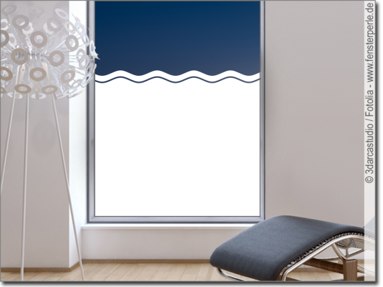 Preview: Blickschutz Milchglasfolie Wellen 5/1 cm Preview: Blickschutz Milchglasfolie Wellen 5/1 cm