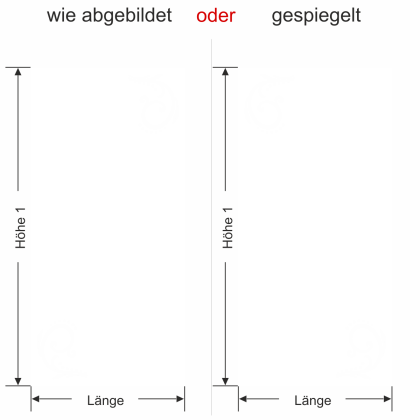 Preview: Blickschutz schwungvolle Ranke - Ansicht Ausrichtung und Farbauswahl