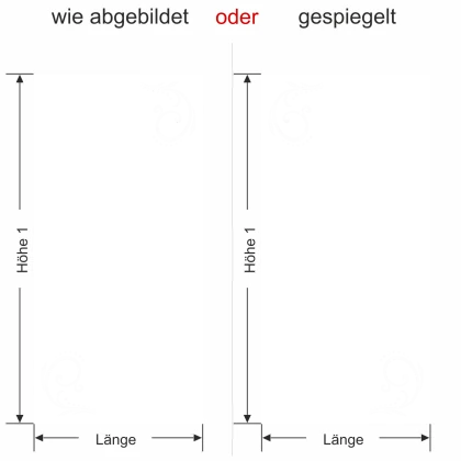 Blickschutz schwungvolle Ranke - Ansicht Ausrichtung und Farbauswahl