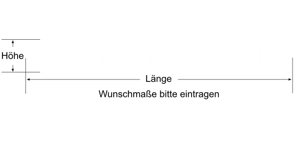 Durchlaufschutz für Glas mit Kreisen - Ansicht Farbauswahl