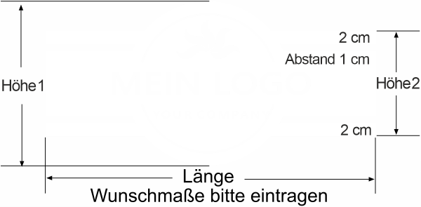 Preview: Durchlaufschutz für Glas mit eigenem Logo Preview: Durchlaufschutz für Glas mit eigenem Logo