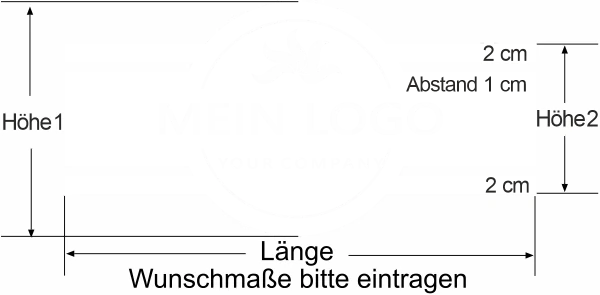 Durchlaufschutz für Glas mit eigenem Logo - Ansicht Farbauswahl