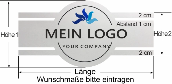 Durchlaufschutz für Glas mit eigenem Logo im Digitaldruck