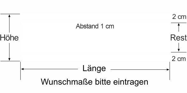 Durchlaufschutz für Glas mit Streifendesign - Ansicht Farbauswahl