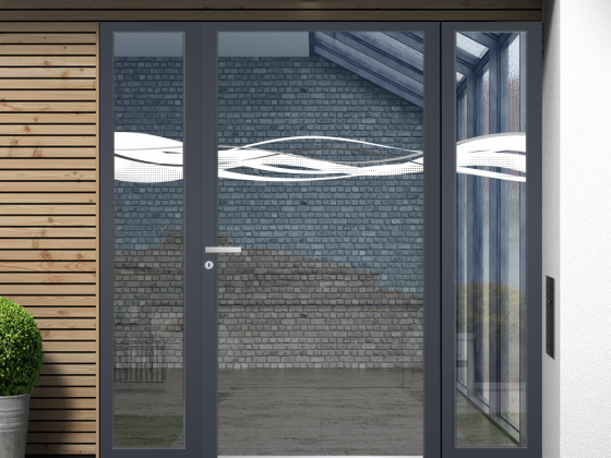 Preview: Durchlaufschutz für Glas Farbiges Wellendesign Preview: Durchlaufschutz für Glas Farbiges Wellendesign