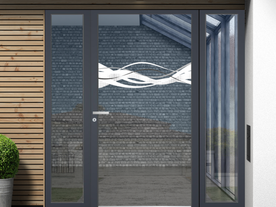 Preview: Durchlaufschutz für Glas Farbiges Wellendesign Preview: Durchlaufschutz für Glas Farbiges Wellendesign