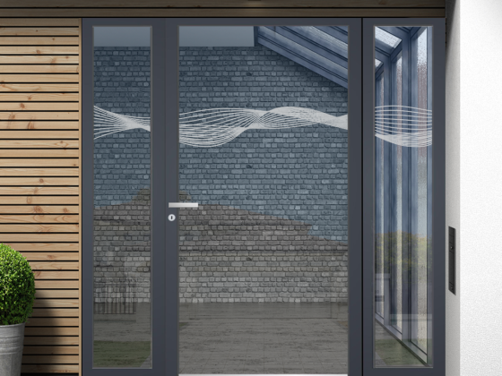 Preview: Durchlaufschutz für Glas Wellenlinien Preview: Durchlaufschutz für Glas Wellenlinien