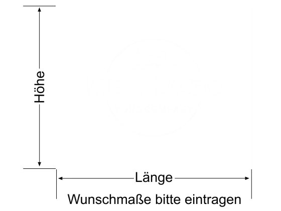 Eigenes Logo als Sichtschutzfolie - Ansicht Beispielbild mit Farbauswahl