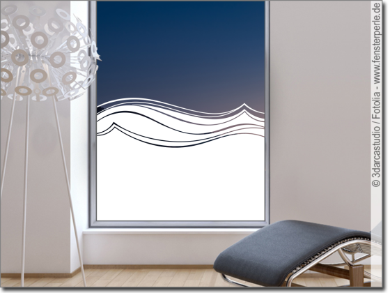 Preview: Tür Blickschutzfolie Design Welle Preview: Tür Blickschutzfolie Design Welle