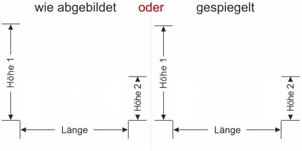 Fenster Sichtschutzfolie Wiesengras - Ansicht Ausrichtung mit Farbauswahl und Anleitung zur Größenberechnung - Vorschlag 1